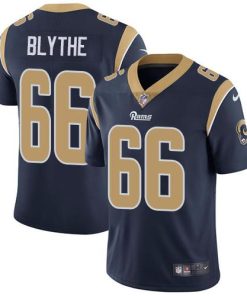 Nike Los Angeles Rams #66 Austin Blythe Navy Blue Team Color Men's Stitched NFL Vapor Untouchable Limited Jersey Men's