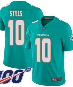 Nike Miami Dolphins #10 Kenny Stills Aqua Green Team Color Men's Stitched NFL 100th Season Vapor Limited Jersey Men's