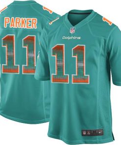 Nike Miami Dolphins #11 DeVante Parker Aqua Green Team Color Men's Stitched NFL Limited Strobe Jersey Men's