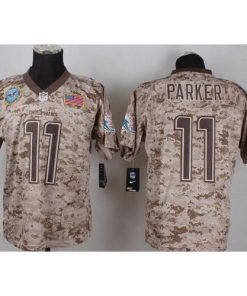 Nike Miami Dolphins #11 DeVante Parker Camo Men's Stitched NFL New Elite USMC Jersey Men's