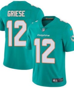 Nike Miami Dolphins #12 Bob Griese Aqua Green Team Color Men's Stitched NFL Vapor Untouchable Limited Jersey Men's