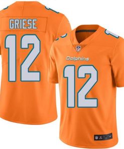 Nike Miami Dolphins #12 Bob Griese Orange Men's Stitched NFL Limited Rush Jersey Men's