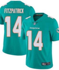 Nike Miami Dolphins #14 Ryan Fitzpatrick Aqua Green Team Color Men's Stitched NFL Vapor Untouchable Limited Jersey Men's