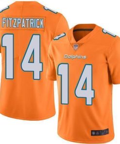 Nike Miami Dolphins #14 Ryan Fitzpatrick Orange Men's Stitched NFL Limited Rush Jersey Men's