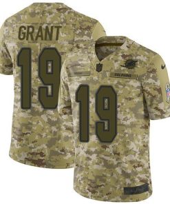 Nike Miami Dolphins #19 Jakeem Grant Camo Men's Stitched NFL Limited 2018 Salute To Service Jersey Men's