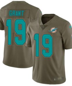 Nike Miami Dolphins #19 Jakeem Grant Olive Men's Stitched NFL Limited 2017 Salute To Service Jersey Men's