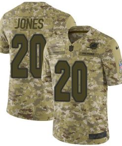 Nike Miami Dolphins #20 Reshad Jones Camo Men's Stitched NFL Limited 2018 Salute To Service Jersey Men's