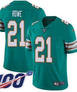 Nike Miami Dolphins #21 Eric Rowe Aqua Green Alternate Men's Stitched NFL 100th Season Vapor Untouchable Limited Jersey Men's
