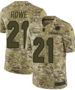 Nike Miami Dolphins #21 Eric Rowe Camo Men's Stitched NFL Limited 2018 Salute To Service Jersey Men's