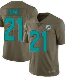 Nike Miami Dolphins #21 Eric Rowe Olive Men's Stitched NFL Limited 2017 Salute To Service Jersey Men's