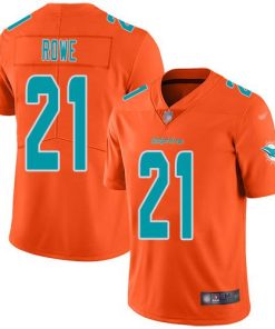 Nike Miami Dolphins #21 Eric Rowe Orange Men's Stitched NFL Limited Inverted Legend Jersey Men's
