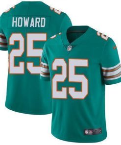 Nike Miami Dolphins #25 Xavien Howard Aqua Green Alternate Men's Stitched NFL Vapor Untouchable Limited Jersey Men's