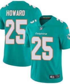 Nike Miami Dolphins #25 Xavien Howard Aqua Green Team Color Men's Stitched NFL Vapor Untouchable Limited Jersey Men's