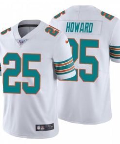 Nike Miami Dolphins #25 Xavien Howard White Alternate Men's Stitched NFL 100th Season Vapor Untouchable Limited Jersey Men's