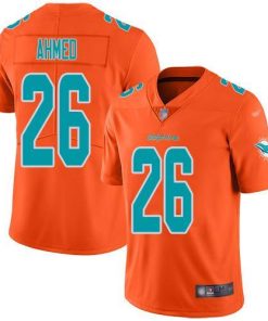 Nike Miami Dolphins #26 Salvon Ahmed Orange Men's Stitched NFL Limited Inverted Legend Jersey Men's