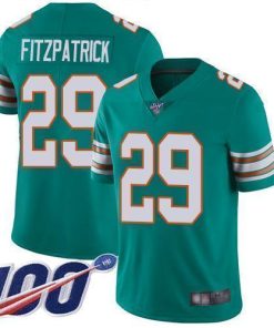 Nike Miami Dolphins #29 Minkah Fitzpatrick Aqua Green Alternate Men's Stitched NFL 100th Season Vapor Limited Jersey Men's