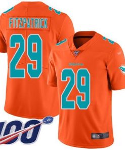 Nike Miami Dolphins #29 Minkah Fitzpatrick Orange Men's Stitched NFL Limited Inverted Legend 100th Season Jersey Men's