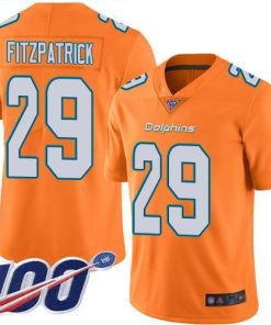 Nike Miami Dolphins #29 Minkah Fitzpatrick Orange Men's Stitched NFL Limited Rush 100th Season Jersey Men's
