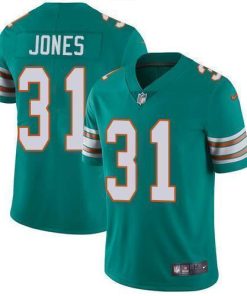 Nike Miami Dolphins #31 Byron Jones Aqua Green Alternate Men's Stitched NFL Vapor Untouchable Limited Jersey Men's