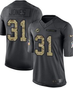 Nike Miami Dolphins #31 Byron Jones Black Men's Stitched NFL Limited 2016 Salute to Service Jersey Men's