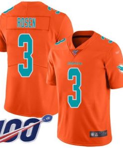 Nike Miami Dolphins #3 Josh Rosen Orange Men's Stitched NFL Limited Inverted Legend 100th Season Jersey Men's