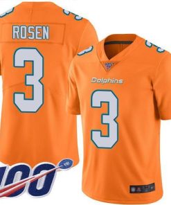 Nike Miami Dolphins #3 Josh Rosen Orange Men's Stitched NFL Limited Rush 100th Season Jersey Men's