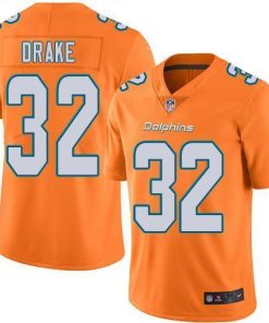 Nike Miami Dolphins #32 Kenyan Drake Orange Men's Stitched NFL Limited Rush Jersey Men's