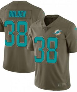 Nike Miami Dolphins #38 Brandon Bolden Olive Men's Stitched NFL Limited 2017 Salute To Service Jersey Men's