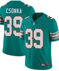 Nike Miami Dolphins #39 Larry Csonka Aqua Green Alternate Men's Stitched NFL Vapor Untouchable Limited Jersey Men's