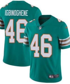 Nike Miami Dolphins #46 Noah Igbinoghene Aqua Green Alternate Men's Stitched NFL Vapor Untouchable Limited Jersey Men's