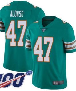 Nike Miami Dolphins #47 Kiko Alonso Aqua Green Alternate Men's Stitched NFL 100th Season Vapor Limited Jersey Men's