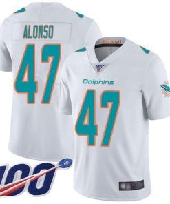 Nike Miami Dolphins #47 Kiko Alonso White Men's Stitched NFL 100th Season Vapor Limited Jersey Men's
