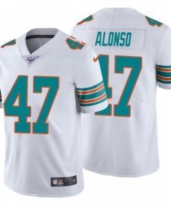 Nike Miami Dolphins #47 Kiko Alonso White Alternate Men's Stitched NFL 100th Season Vapor Untouchable Limited Jersey Men's