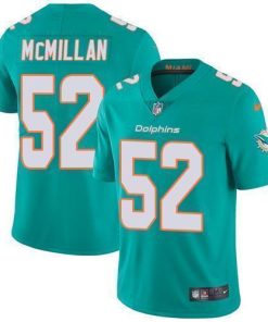 Nike Miami Dolphins #52 Raekwon McMillan Aqua Green Team Color Men's Stitched NFL Vapor Untouchable Limited Jersey Men's