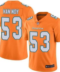 Nike Miami Dolphins #53 Kyle Van Noy Orange Men's Stitched NFL Limited Rush Jersey Men's