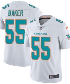 Nike Miami Dolphins #55 Jerome Baker White Men's Stitched NFL Vapor Untouchable Limited Jersey Men's