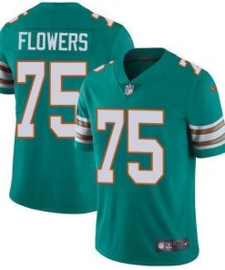 Nike Miami Dolphins #75 Ereck Flowers Aqua Green Alternate Men's Stitched NFL Vapor Untouchable Limited Jersey Men's