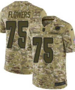 Nike Miami Dolphins #75 Ereck Flowers Camo Men's Stitched NFL Limited 2018 Salute To Service Jersey Men's