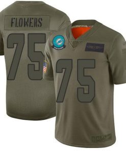 Nike Miami Dolphins #75 Ereck Flowers Camo Men's Stitched NFL Limited 2019 Salute To Service Jersey Men's