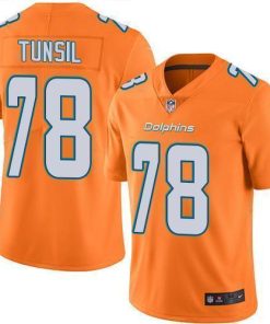 Nike Miami Dolphins #78 Laremy Tunsil Orange Men's Stitched NFL Limited Rush Jersey Men's