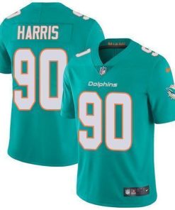 Nike Miami Dolphins #90 Charles Harris Aqua Green Team Color Men's Stitched NFL Vapor Untouchable Limited Jersey Men's