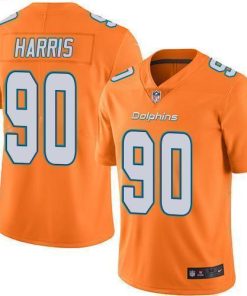 Nike Miami Dolphins #90 Charles Harris Orange Men's Stitched NFL Limited Rush Jersey Men's