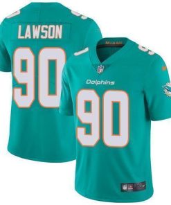 Nike Miami Dolphins #90 Shaq Lawson Aqua Green Team Color Men's Stitched NFL Vapor Untouchable Limited Jersey Men's