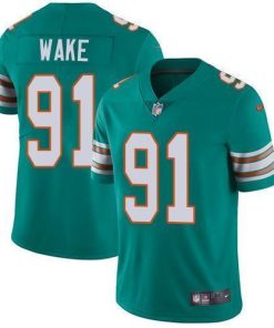 Nike Miami Dolphins #91 Cameron Wake Aqua Green Alternate Men's Stitched NFL Vapor Untouchable Limited Jersey Men's
