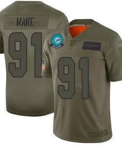 Nike Miami Dolphins #91 Cameron Wake Camo Men's Stitched NFL Limited 2019 Salute To Service Jersey Men's