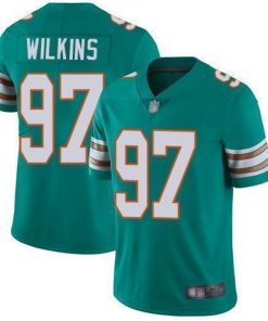 Nike Miami Dolphins #97 Christian Wilkins Aqua Green Alternate Men's Stitched NFL Vapor Untouchable Limited Jersey Men's