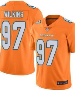 Nike Miami Dolphins #97 Christian Wilkins Orange Men's Stitched NFL Limited Rush Jersey Men's