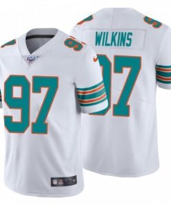 Nike Miami Dolphins #97 Christian Wilkins White Alternate Men's Stitched NFL 100th Season Vapor Untouchable Limited Jersey Men's