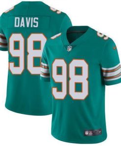 Nike Miami Dolphins #98 Raekwon Davis Aqua Green Alternate Men's Stitched NFL Vapor Untouchable Limited Jersey Men's