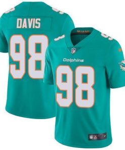 Nike Miami Dolphins #98 Raekwon Davis Aqua Green Team Color Men's Stitched NFL Vapor Untouchable Limited Jersey Men's